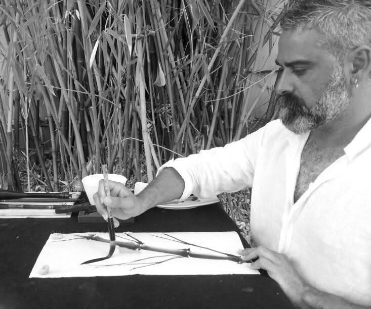 Mariano Soto pintando